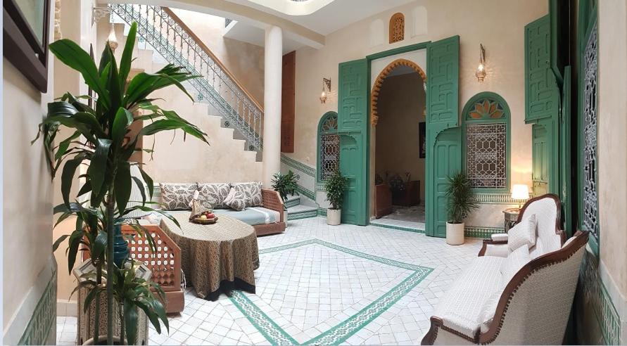 Posezení v ubytování Riad el Medina