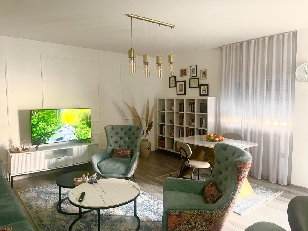 TV a/nebo společenská místnost v ubytování Studio