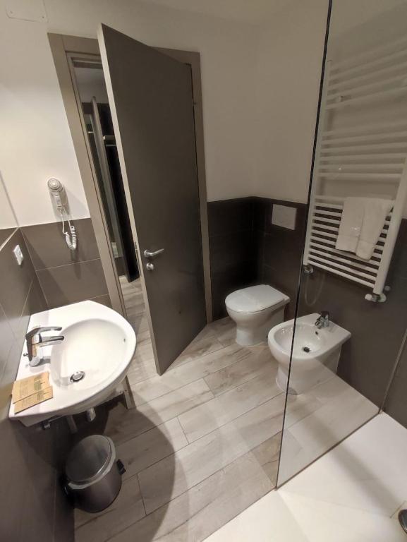 Koupelna v ubytování Hotel Sonia