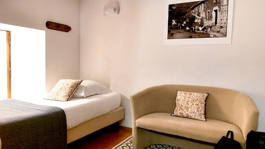 Posezení v ubytování Auberge des Goubelins
