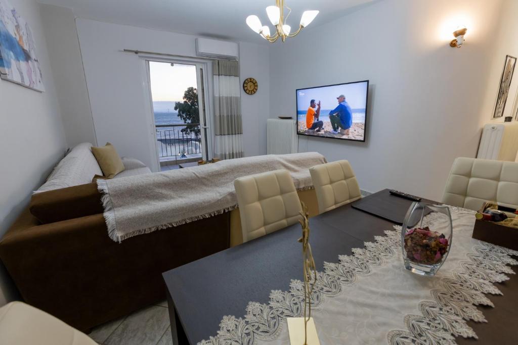 Televiisor ja/või meelelahutuskeskus majutusasutuses Vicky's view house