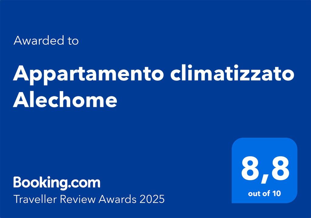 Certifikát, hodnocení, plakát nebo jiný dokument vystavený v ubytování Appartamento climatizzato Alechome