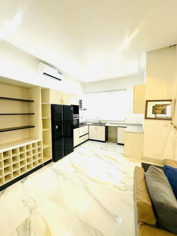 Kuchyň nebo kuchyňský kout v ubytování Joy luxury Apartments