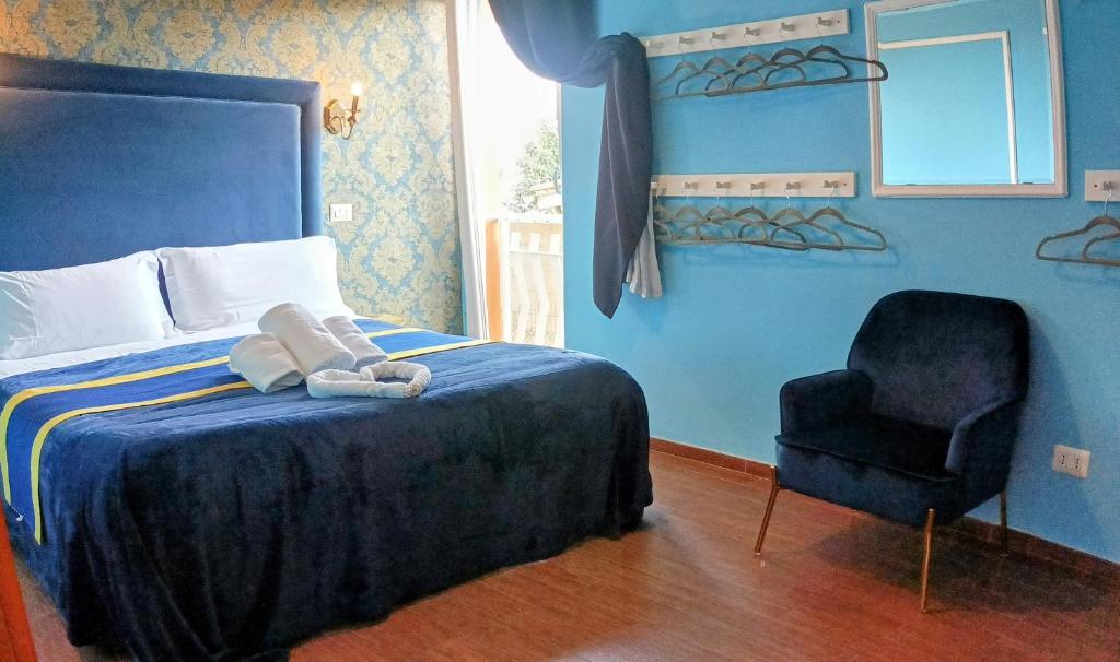 Postel nebo postele na pokoji v ubytování Hotel magnolia 1000 mt dal casello