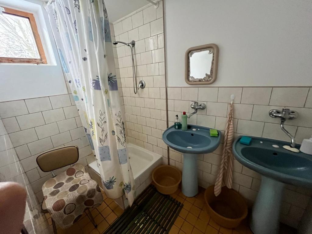 Koupelna v ubytování Chata Elda