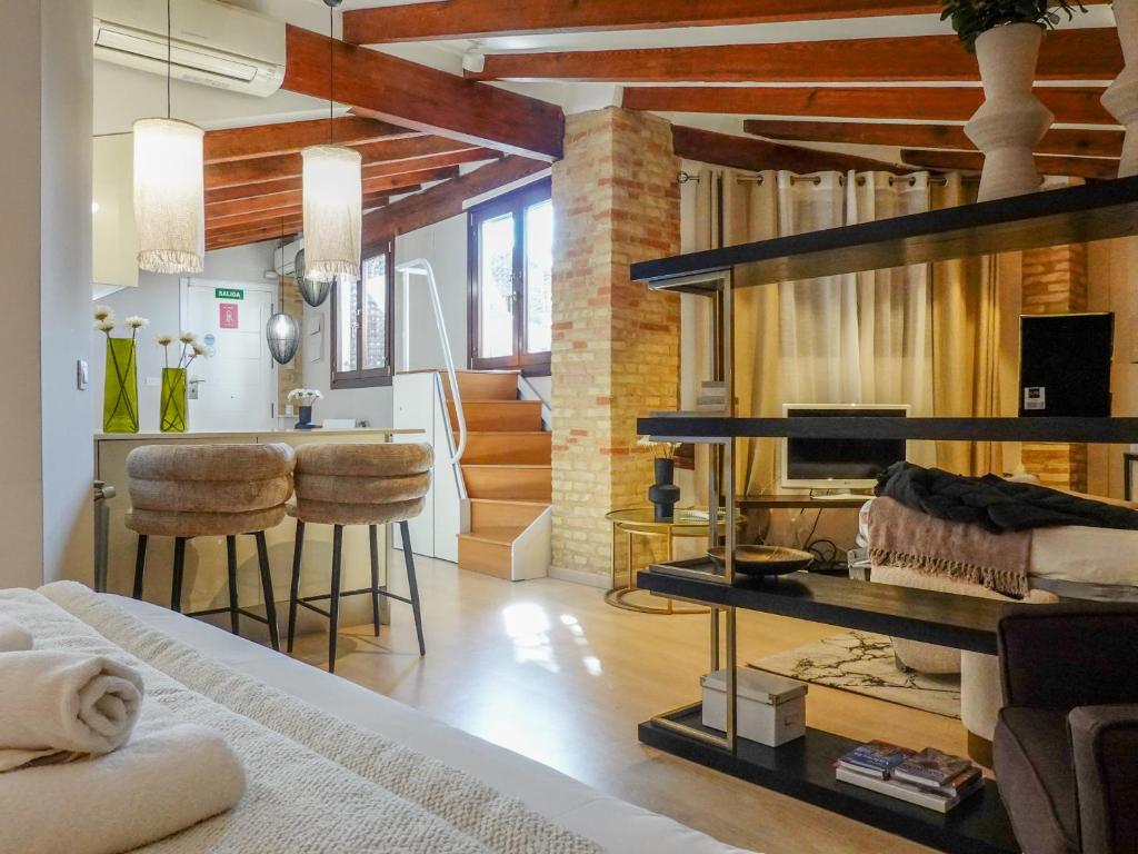 Posezení v ubytování Torres de Serranos Apartments - TTdSSa VLC