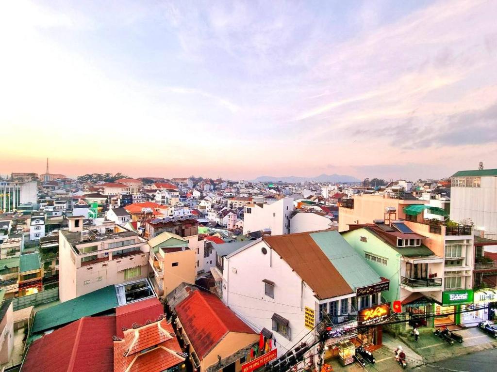 a view of a city with buildings at Tulip Hotel 3 in Da Lat
