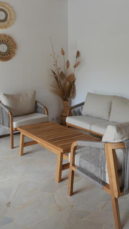 Posezení v ubytování AMAN Villas & SPA