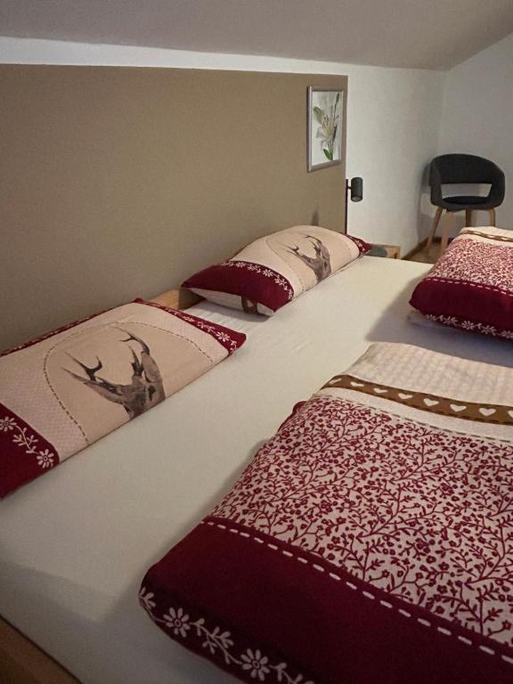 Postel nebo postele na pokoji v ubytování Ferienhaus Westerbuchberg