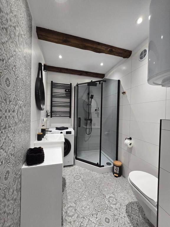 Koupelna v ubytování Apartament Gołębiewscy