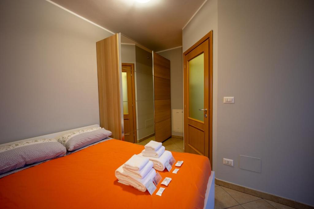 Postel nebo postele na pokoji v ubytování Turin Airport premium apartment F