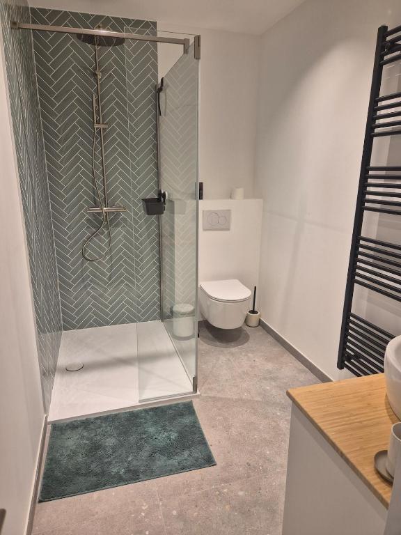 Koupelna v ubytování Chez Simone Liège, bain nordique