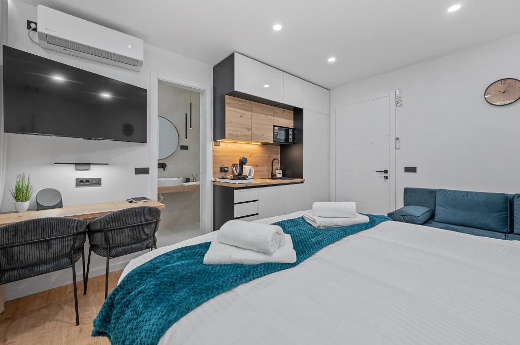 Postel nebo postele na pokoji v ubytování Alora - Heart of Zagreb