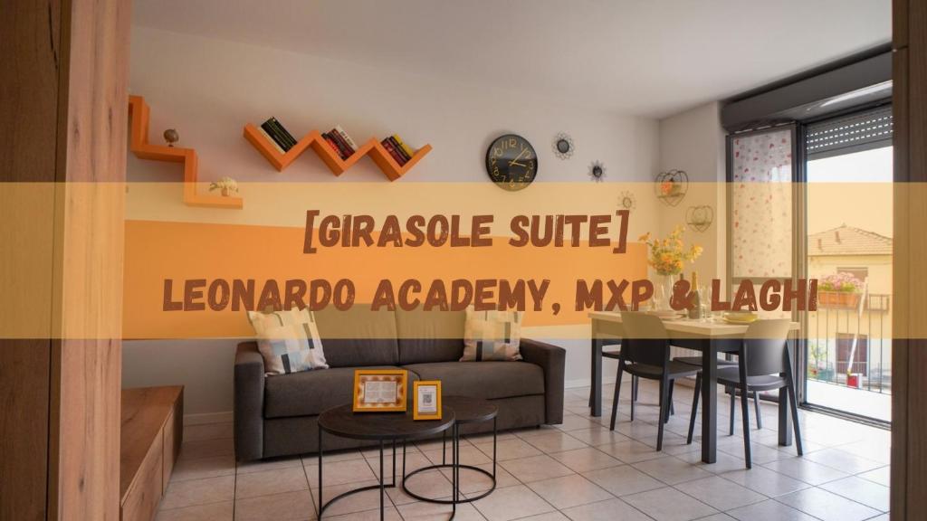 Χώρος καθιστικού στο Girasole Suite Leonardo Academy, MXP & Lakes