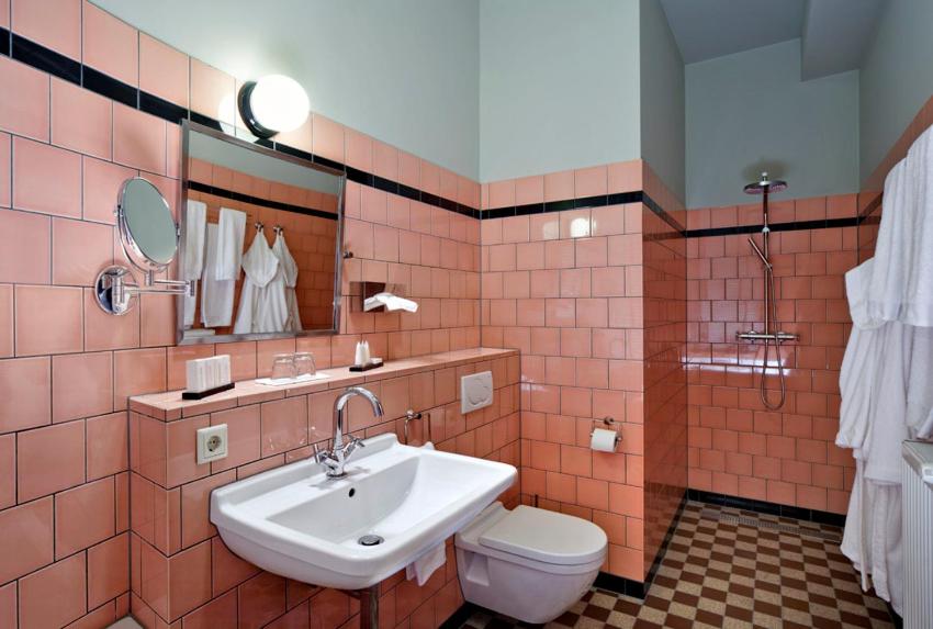 Koupelna v ubytování Hotel Nijver