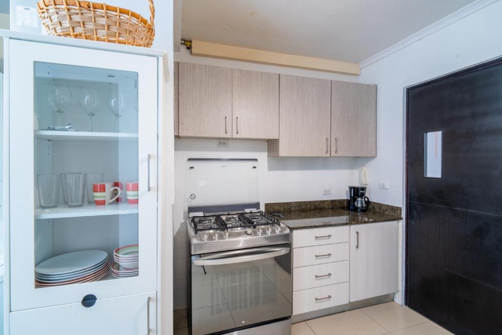 Kuchyň nebo kuchyňský kout v ubytování Dream Space