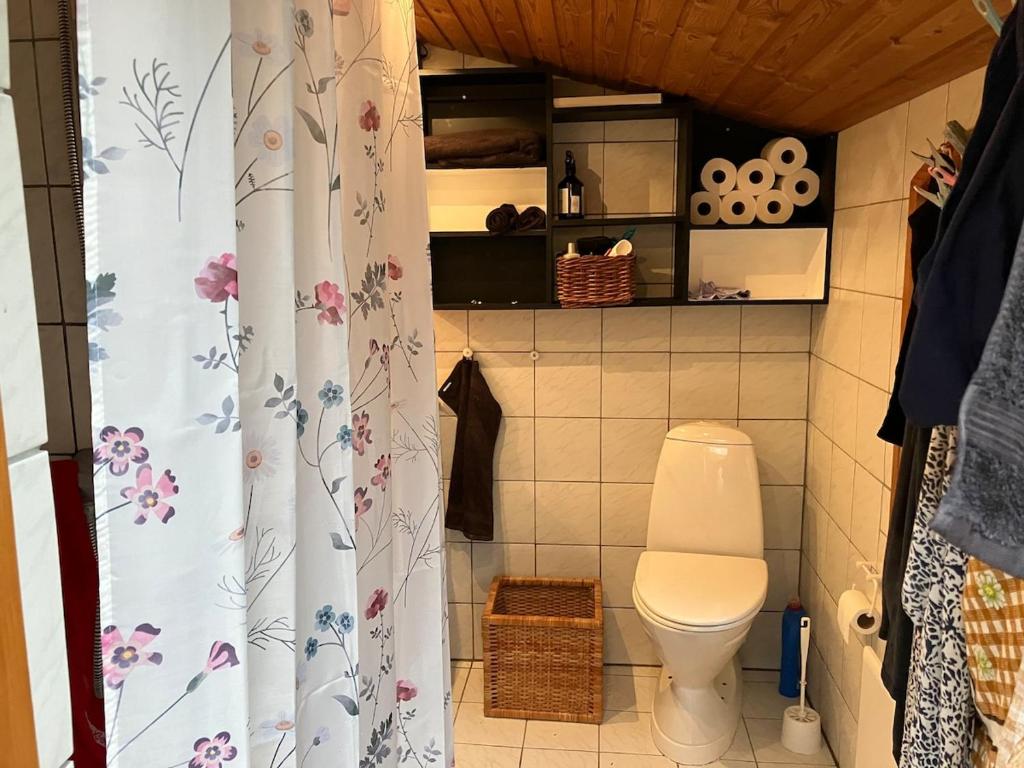 Koupelna v ubytování Huset i Grønnegade