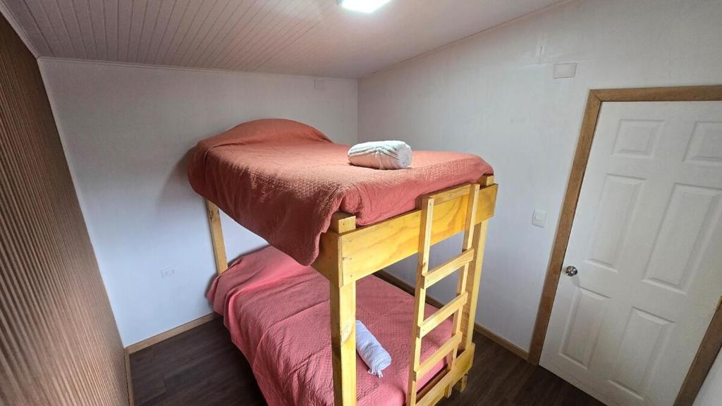 Postel nebo postele na pokoji v ubytování Refugio Ayün