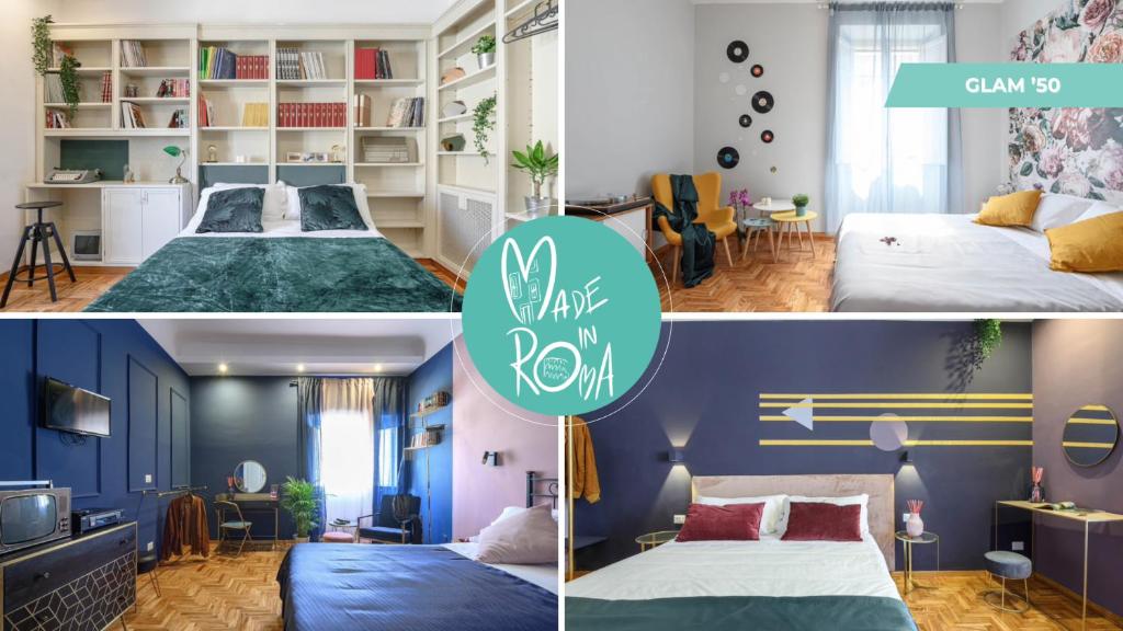 Posteľ alebo postele v izbe v ubytovaní GLAM 50 - Exlusive Penthouse in the Heart of Rome