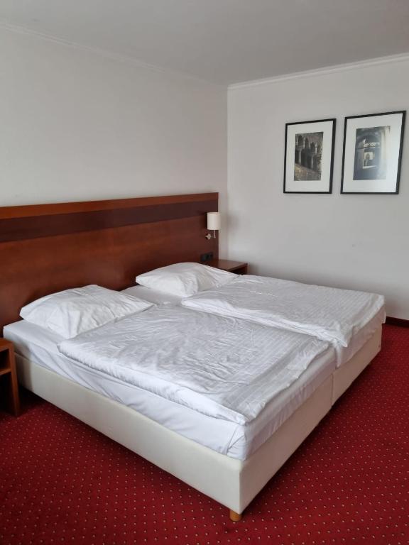 Postel nebo postele na pokoji v ubytování Hotel am Rosenpark