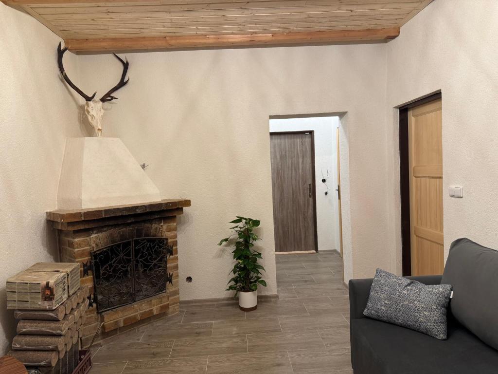 Posezení v ubytování Apartmán Hájovna
