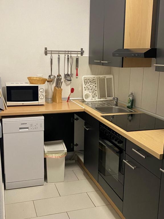 Kuchyň nebo kuchyňský kout v ubytování Apartmani Dragičević