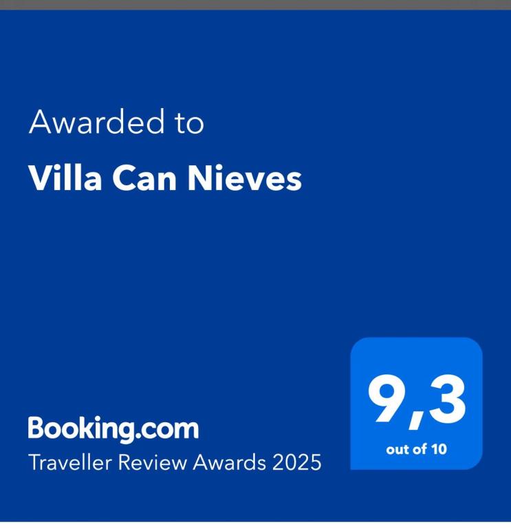 Villa Can Nieves tanúsítványa, márkajelzése vagy díja