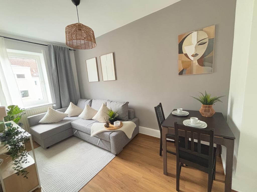 Posezení v ubytování 3 Zimmer - city -Parkplatz - MalliBase Apartments