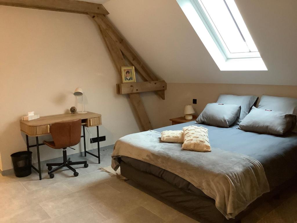 Postel nebo postele na pokoji v ubytování B&B Schaliëndak