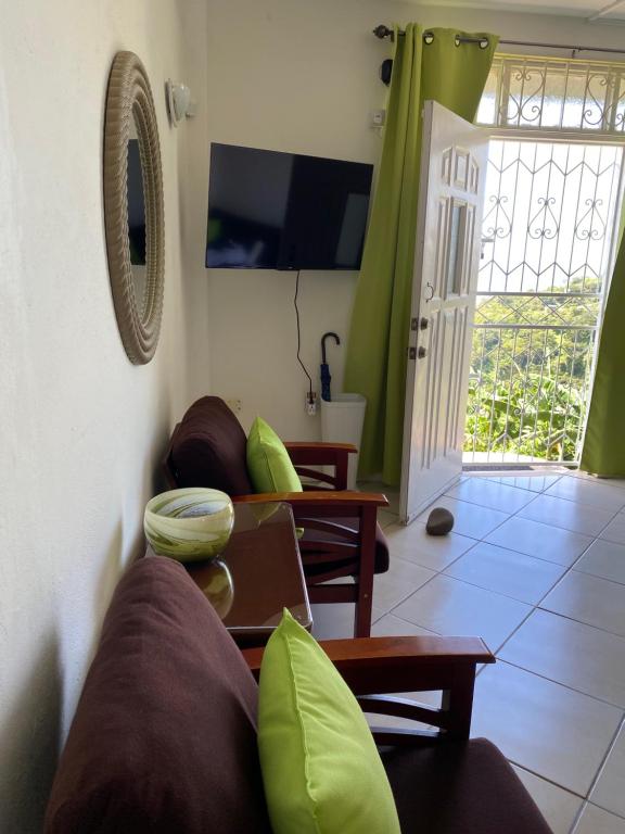 TV a/nebo společenská místnost v ubytování Fortune Sea view Villa
