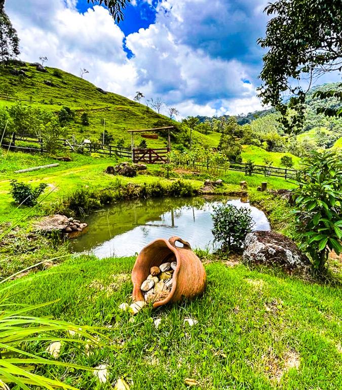 Paisagem natural perto do chalé alpino