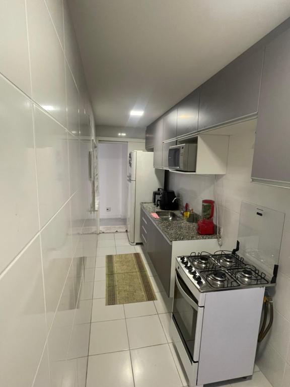 Kuchyň nebo kuchyňský kout v ubytování Aua residencial