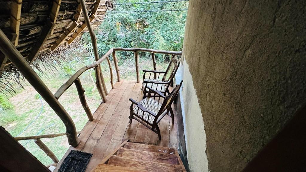 Balkón nebo terasa v ubytování Sigiri Veenus Paradise