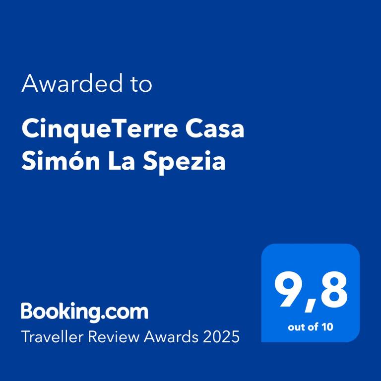 Certifikát, hodnocení, plakát nebo jiný dokument vystavený v ubytování CinqueTerre Casa Simón La Spezia