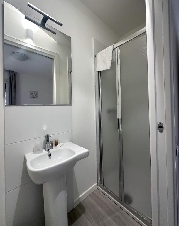 Koupelna v ubytování Albergo del Pozzo