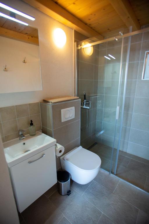 Koupelna v ubytování Sea view Eco house with private pool, 250m to beach - Falcon View Hvar