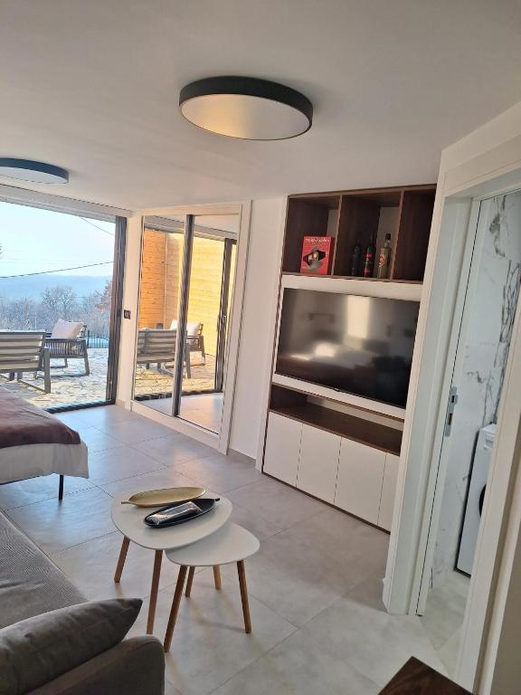 Kuchyň nebo kuchyňský kout v ubytování Kosmaj Apartmani Košutica - Marija i Ksenija