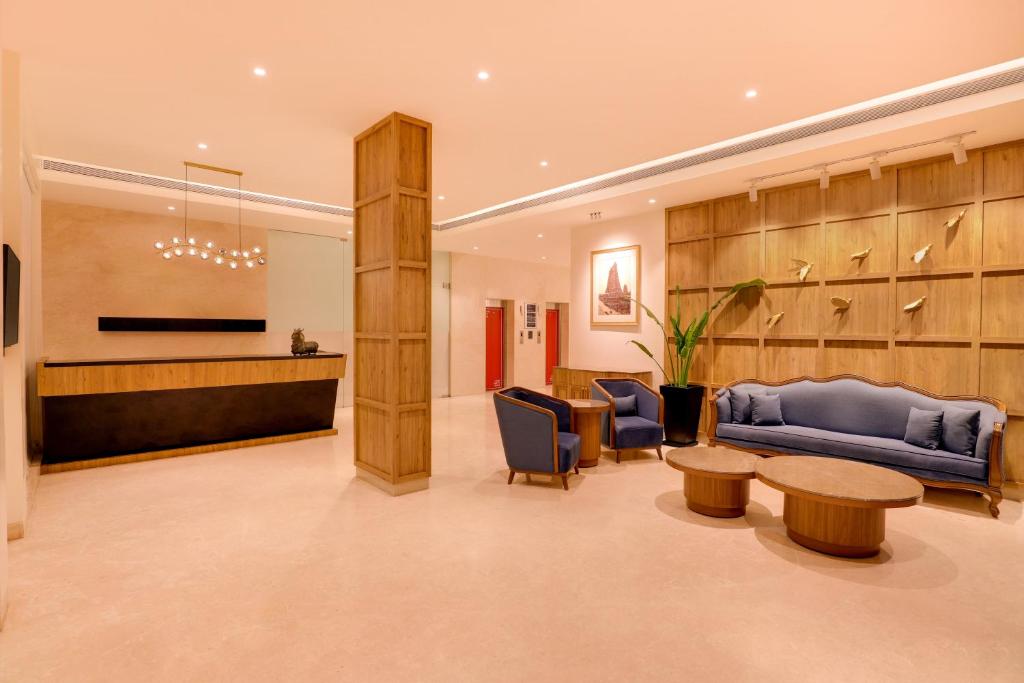 Posezení v ubytování Keys Prima by Lemon Tree Hotels, Katti-Ma, Chennai