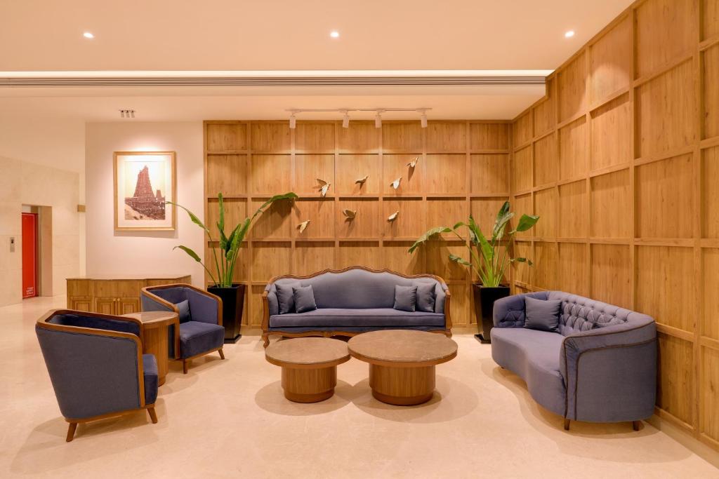 Posezení v ubytování Keys Prima by Lemon Tree Hotels, Katti-Ma, Chennai