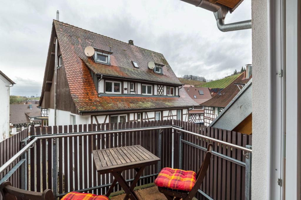 Balkón nebo terasa v ubytování SCHUSTERjunge Aparthotel