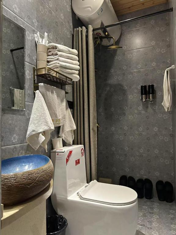 Koupelna v ubytování Pingyao HongJingYuanGuesthouse