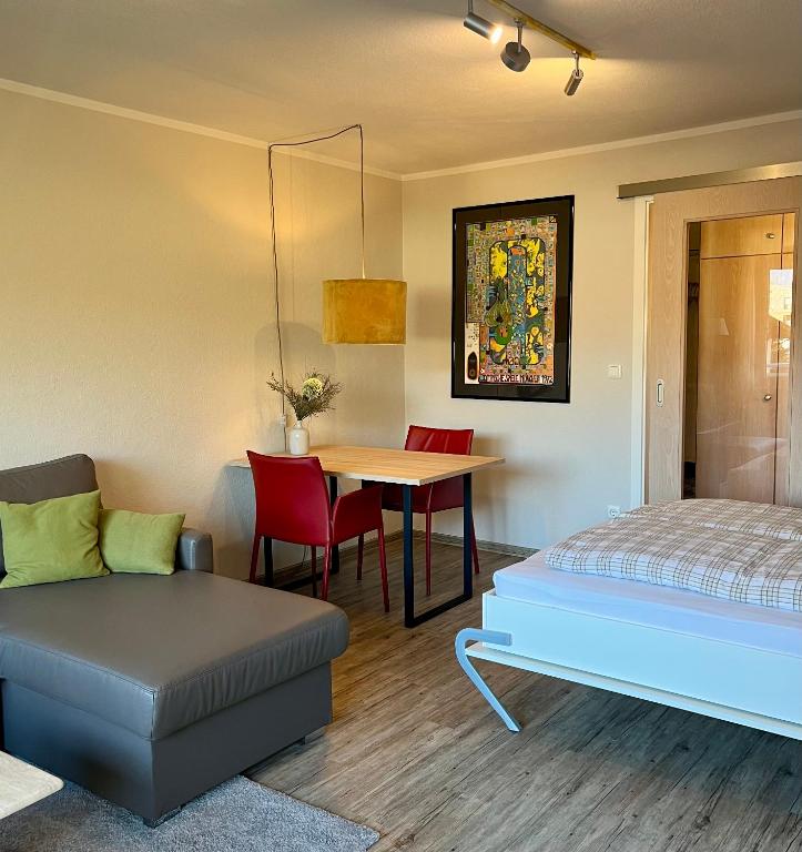 Postel nebo postele na pokoji v ubytování Ferienwohnung Flynn