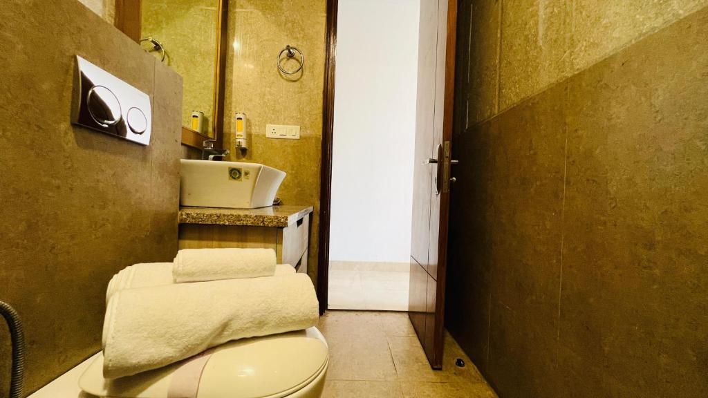 Koupelna v ubytování Olive Service Apartments - Medanta Medicity