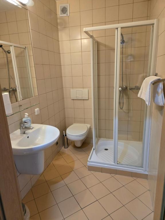 Koupelna v ubytování Ośrodek Wypoczynkowy Watra