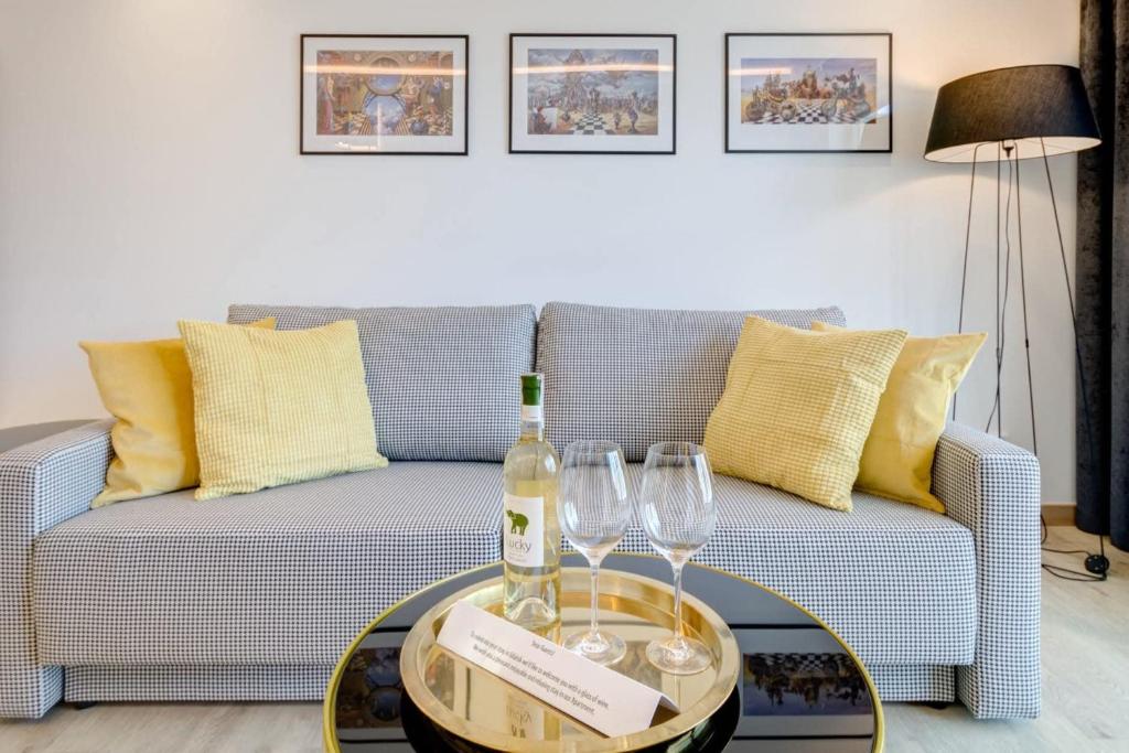 Posezení v ubytování Apartamenty Angielska Grobla Q4Apartments