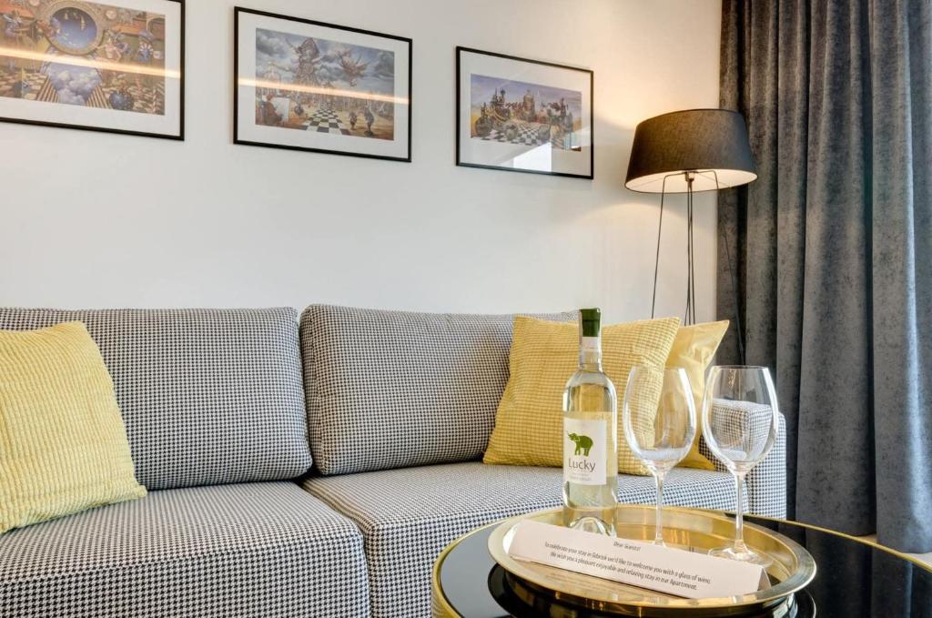 Posezení v ubytování Apartamenty Angielska Grobla Q4Apartments