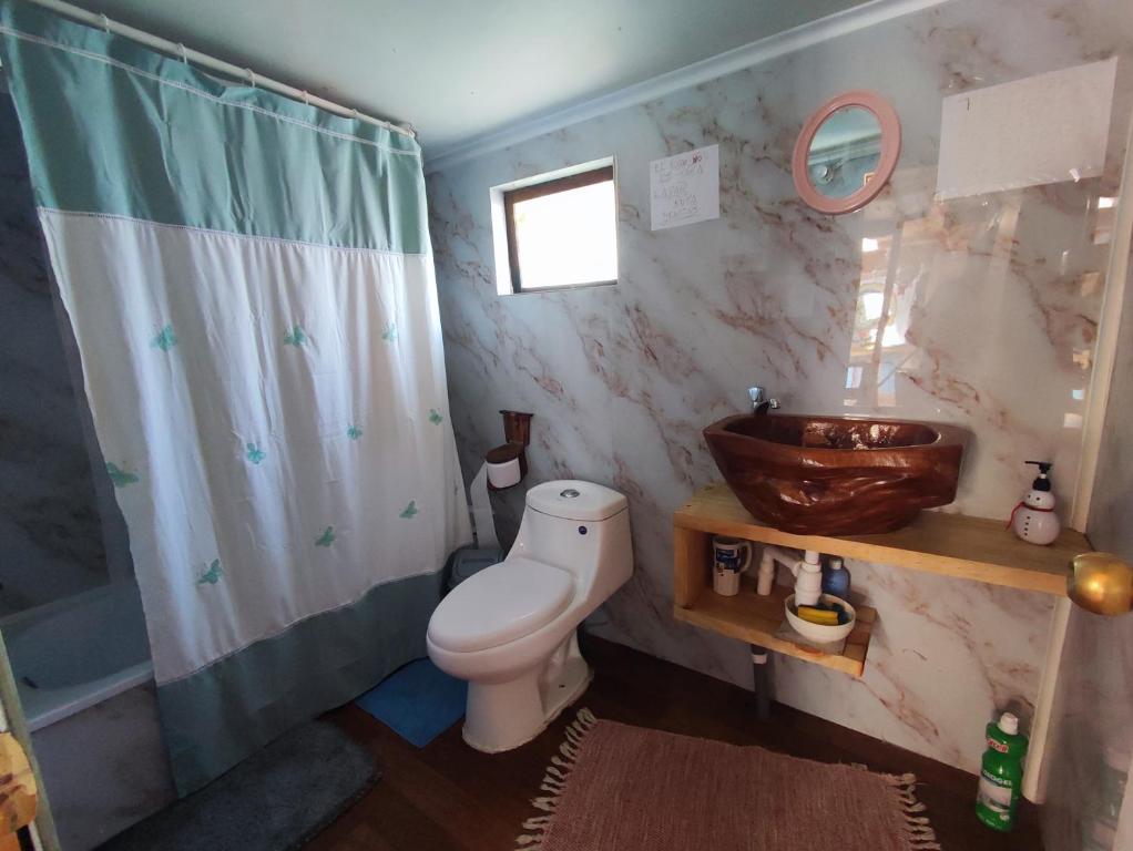 Kopalnica v nastanitvi casa familiar Roxana