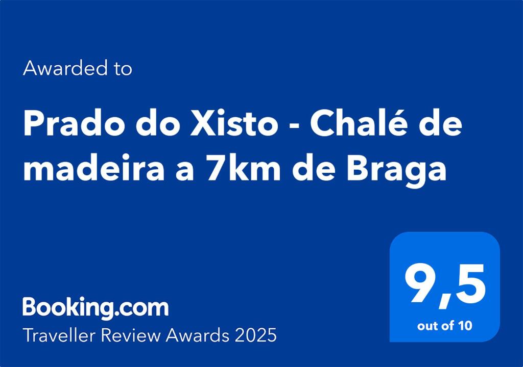Certifikát, hodnocení, plakát nebo jiný dokument vystavený v ubytování Prado do Xisto - Chalé de madeira a 7km de Braga