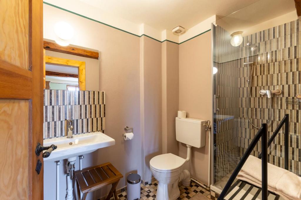 Koupelna v ubytování Gasthof Saalborn