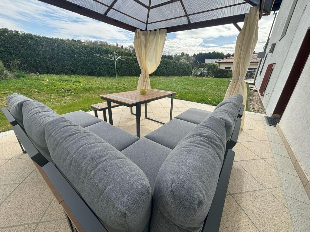 Posezení v ubytování MARTINIHOF - Appartements mit Frühstück